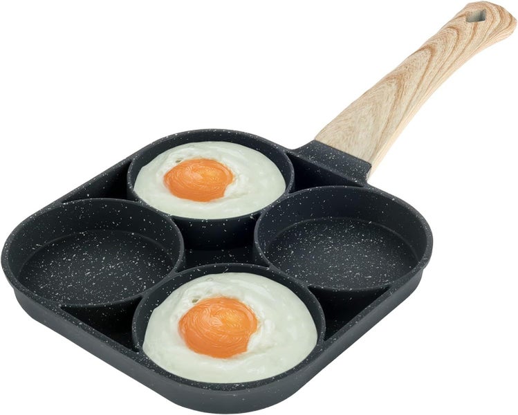 Egg Frying Pan Non Stick 4 Hole Egg Burger Cooker Omelet Pan Multi Pancake Pan Carousel 1
