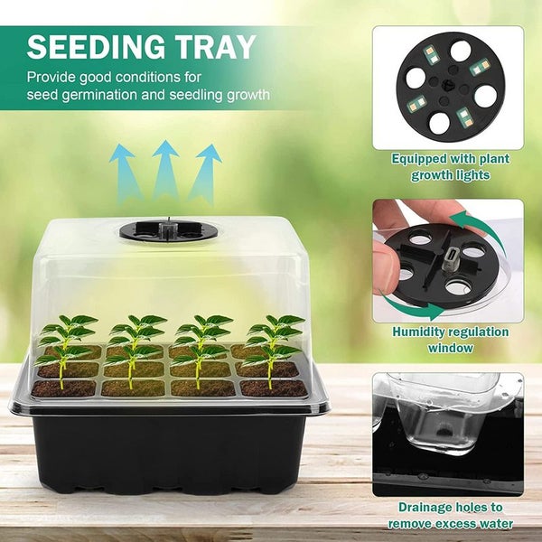 Seedling Trays Plant Growing Box Mini Propagator Greenhouse 2042501 Carousel 16