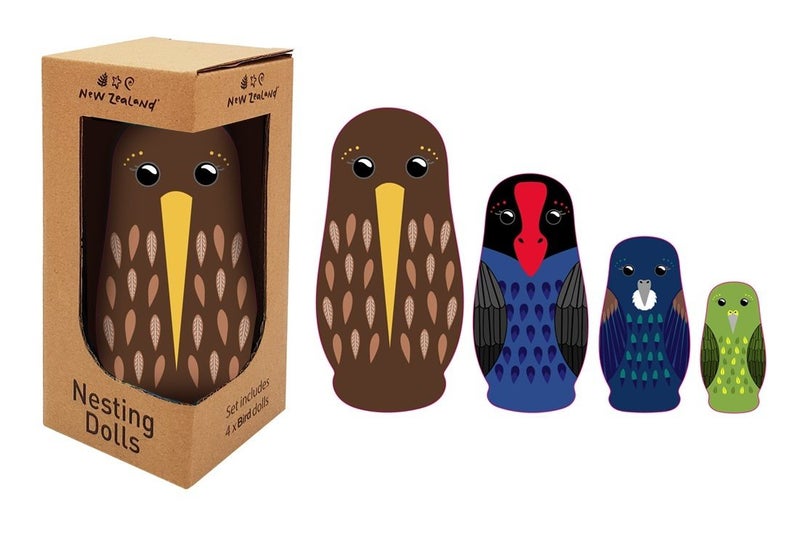 New Zealand: Nesting Doll Set - NZ Birds Carousel 1