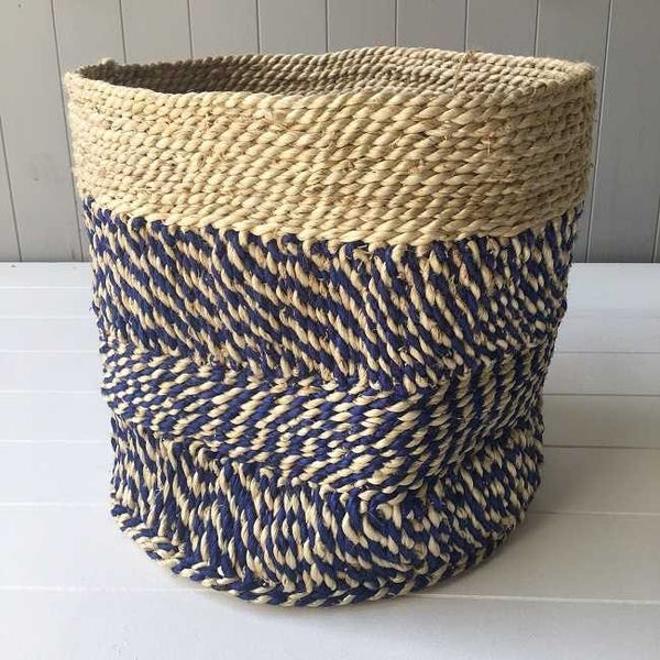 Carnival Natural Basket Denim Blue Carousel 1