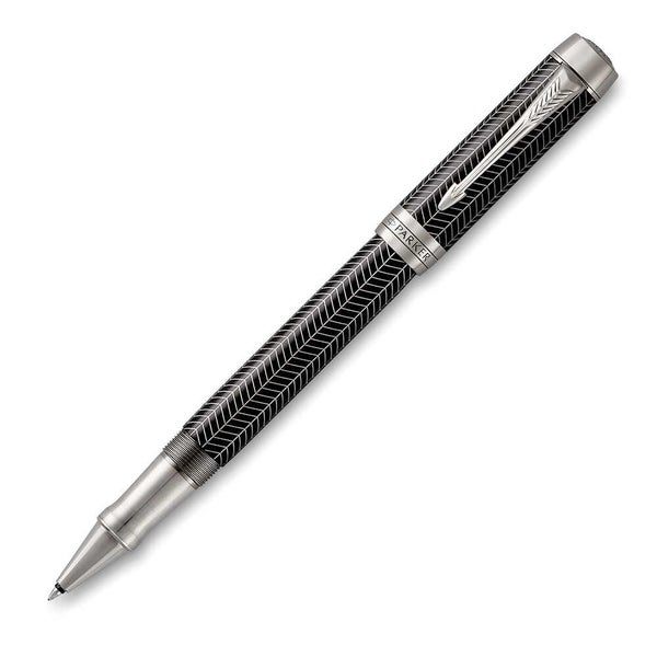Parker Duofold Prestige Chevron Rollerball Pen Black Carousel 1