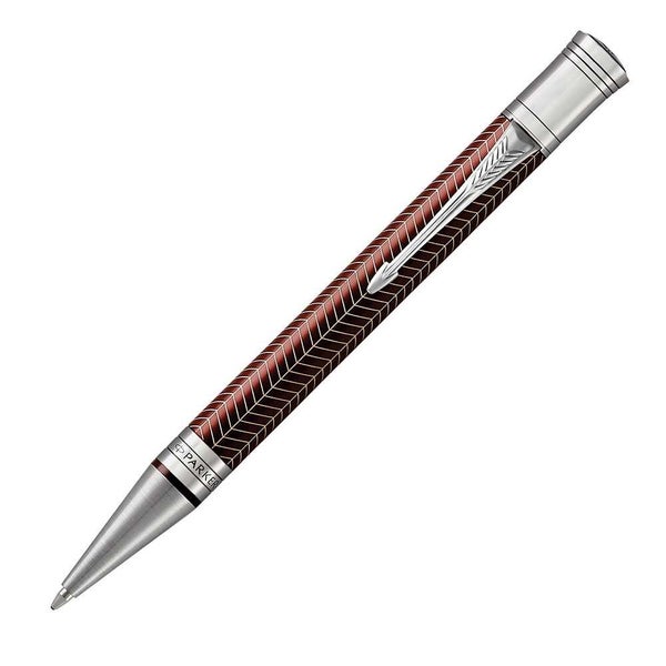 Parker Duofold Prestige Burgundy Chevron Ballpoint Pen Carousel 1