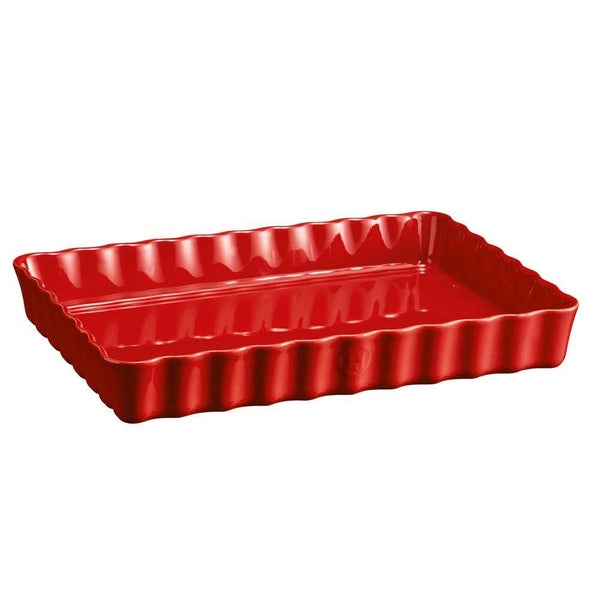Emile Henry Deep Rectangular Tart Dish Burgundy 24x34cm Carousel 1