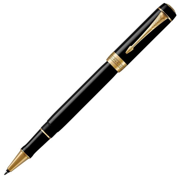 Parker Duofold Classic Rollerball Pen Black Gold Trim Carousel 1