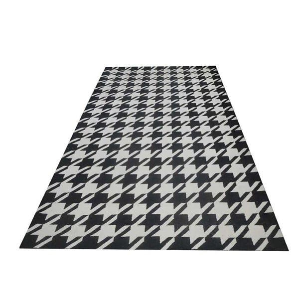 Luxe By Peter's Pied De Poule Cotton Rug Blk / Wht 200x300cm Carousel 1