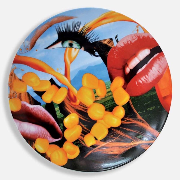 Bernardaud Lips Jeff Koons Coupe Plate 31cm Carousel 1