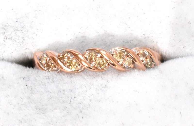 $1,100 9ct Rose Gold Diamond Wedder TCW 0.16cts!! Size O½ - 157887 Carousel 2