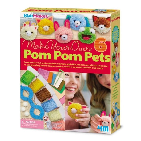 4M: KidzMaker Make Your Own Pom Pom Pets Carousel 1