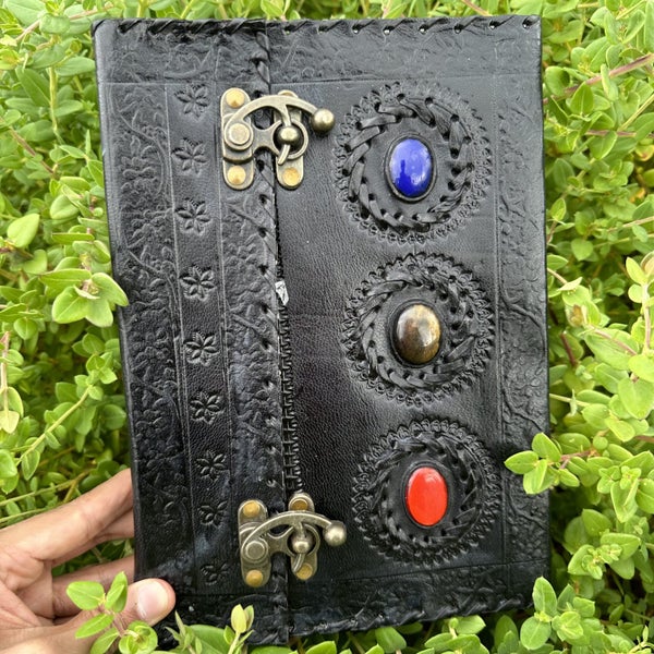 Chakra Stone Leather Journal Carousel 1