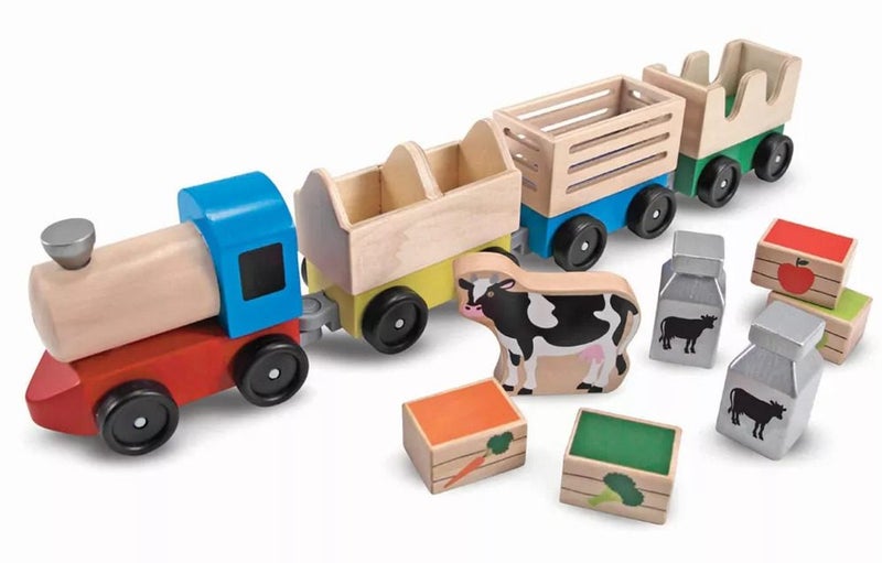 Melissa & Doug - Wooden Farm Train Set Carousel 5