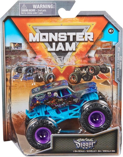 Monster Jam 1:64 Scale Series 32: Son Uva Digger- Steel Reveal Monster Truck Carousel 1