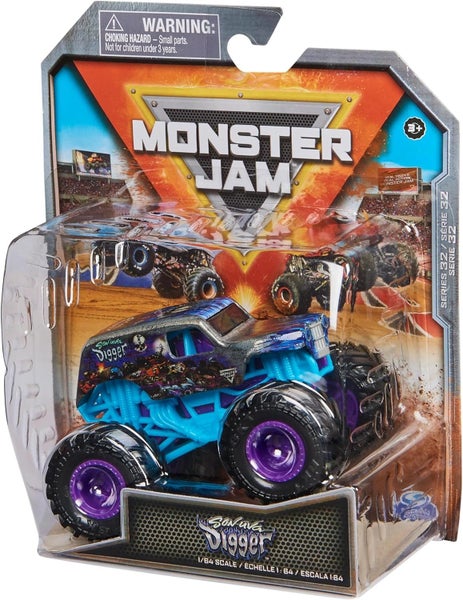 Monster Jam 1:64 Scale Series 32: Son Uva Digger- Steel Reveal Monster Truck Carousel 2