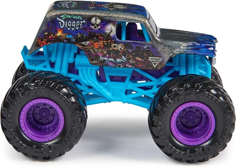 Monster Jam 1:64 Scale Series 32: Son Uva Digger- Steel Reveal Monster Truck Carousel 8