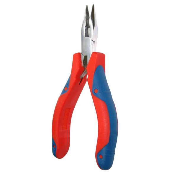 GOLDTOOL 120mm Long Nose Mirror Polished CRV Precision Plier. 28mm Nose, Serrate Carousel 1
