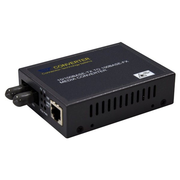CTS 10/100Base-TX to 100Base-FX ST Multi-Mode Media Converter. Fast Ethernet Med Carousel 1