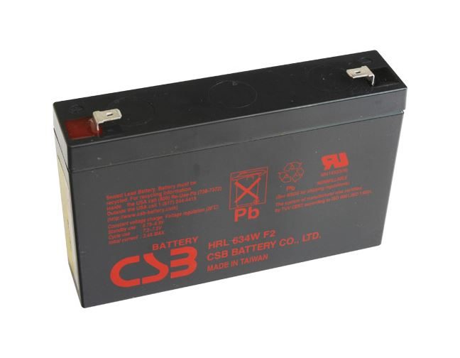 CSB 6V 34W 9Ah Replacement Battery for 5P Rack Mount Models: 5P650iR (2), 5P850i Carousel 2