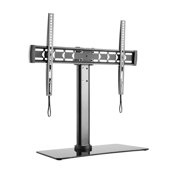 BRATECK 32''-55'' TV Desk Stand with Glass Base. Height Adjustable with Tilt & R Carousel 2