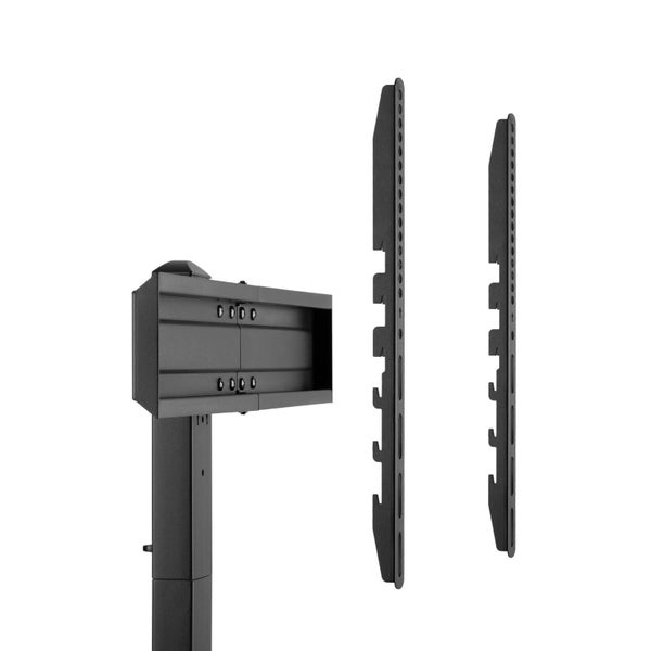 BRATECK 37-70" Universal Swivel Tabletop TV Stand with Glass Base. Swivel & Vert Carousel 5