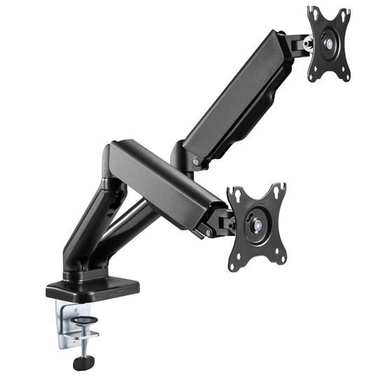 BRATECK Elegant Dual 17"-32" Counter Balance Monitor Desk Mount. Max Load up to Carousel 1