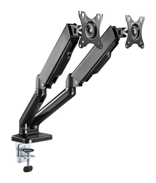 BRATECK Elegant Dual 17"-32" Counter Balance Monitor Desk Mount. Max Load up to Carousel 2