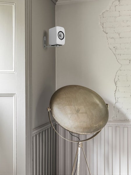 KEF LSX Wall Bracket Silver Aluminium Construction 40 Degree Downward Tilt, 90 D Carousel 2