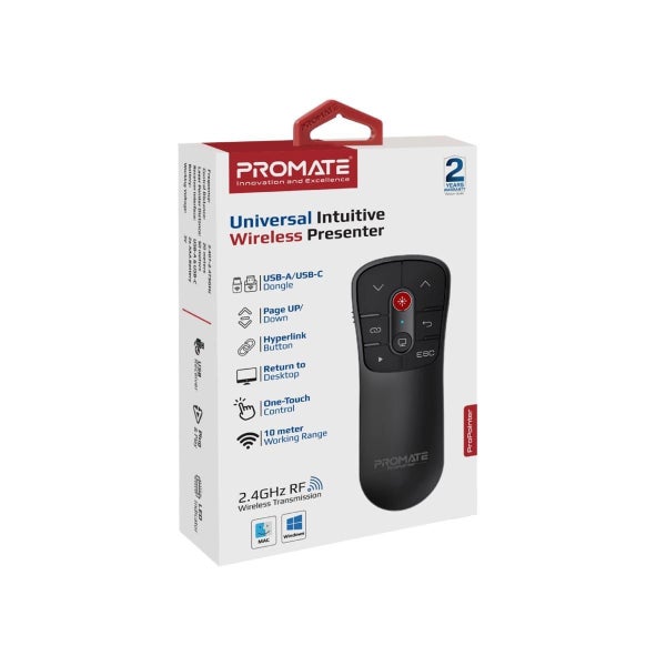 PROMATE Universal Wireless Red Laser Pointer up to 50m Laser Range Includes USB- Carousel 7