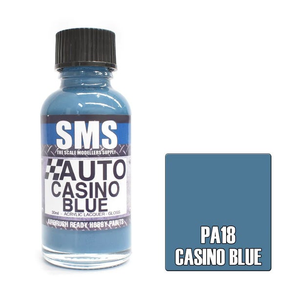 Airbrush Paint 30Ml Auto Colour Casino Blue Scale Modellers Supply62984192498818116