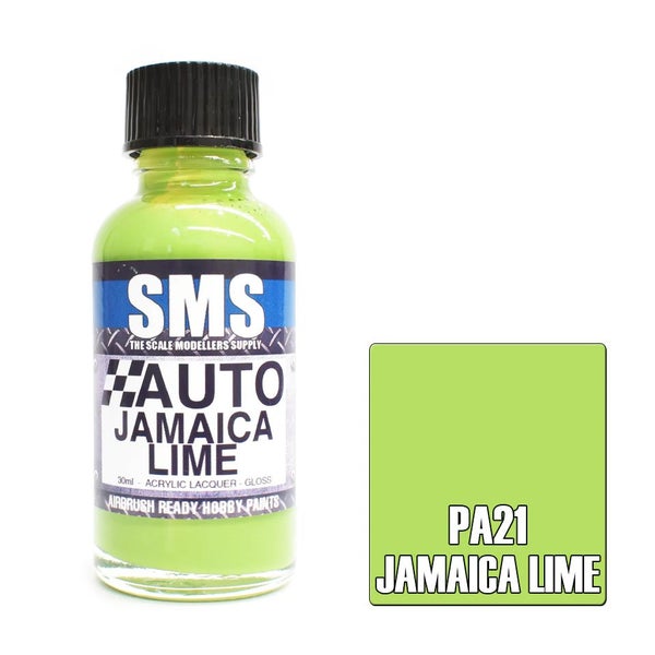 Airbrush Paint 30Ml Auto Colour Jamaica Lime Scale Modellers Supply62984192504707115