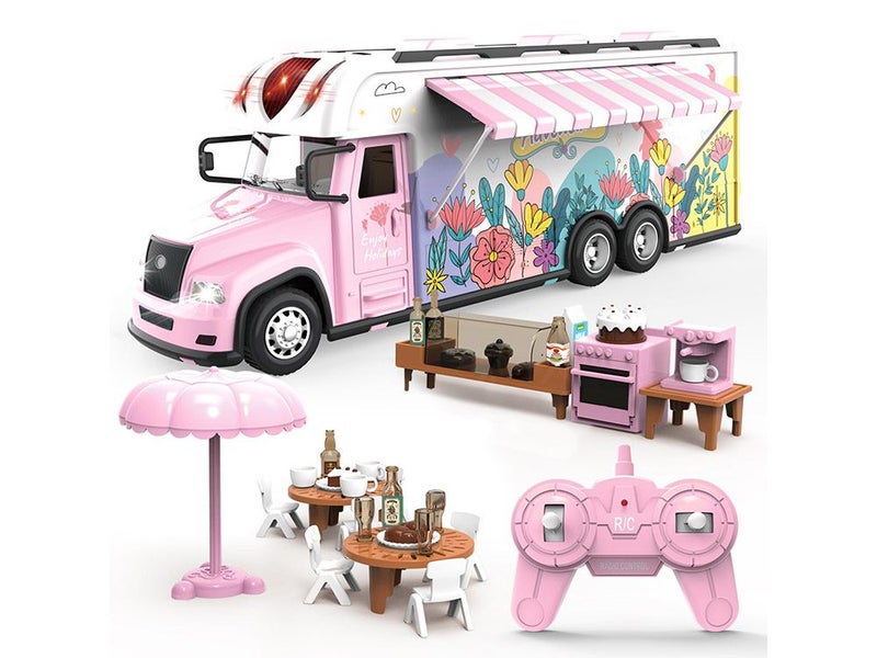 2.4Ghz Remote Control Car with Music Lights and Mini Camping Furniture Electric Carousel 1