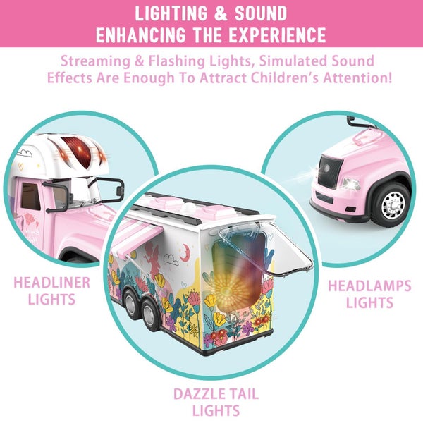 2.4Ghz Remote Control Car with Music Lights and Mini Camping Furniture Electric Carousel 2
