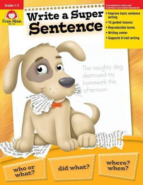Write a Super Sentence, Grade 1 - 3 Teacher Resource by Evan-Moor Educational Pu Carousel 1
