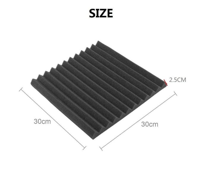 96 Acoustic Soundproof Foam Sound Absorbing Panels 30x30x2.5cm Carousel 2