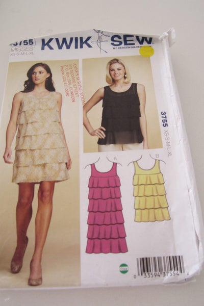 Kwik Sew 3755- Misses' Dress & Top - sizes XS, S ,M, L, XL Carousel 1