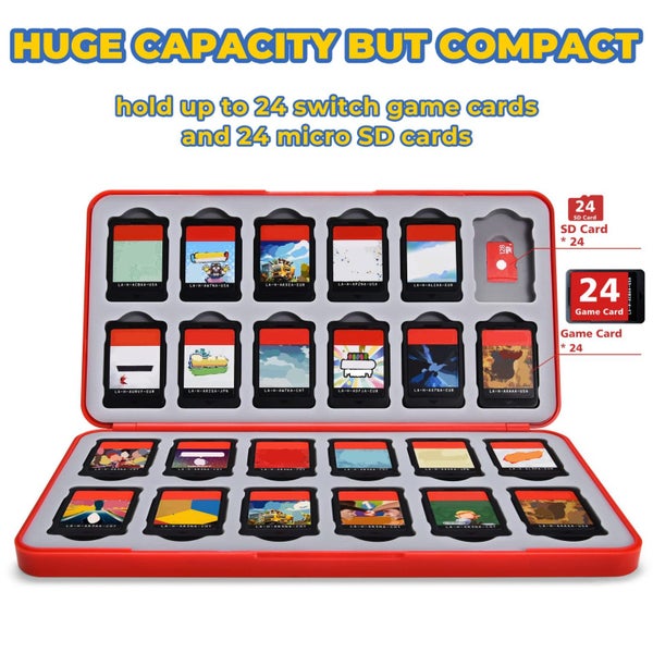 Pokedex Red - Switch Game Case Compatible with Nintendo Switch Games & Micro Carousel 1