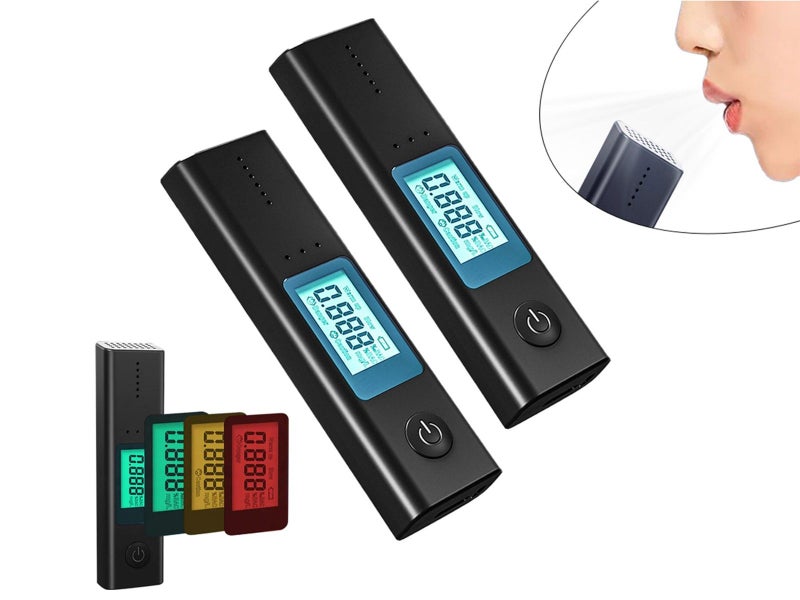 2Pcs Digital LCD Breathalyzer Portable Breath Alcohol Tester Alcohol Detector Carousel 1