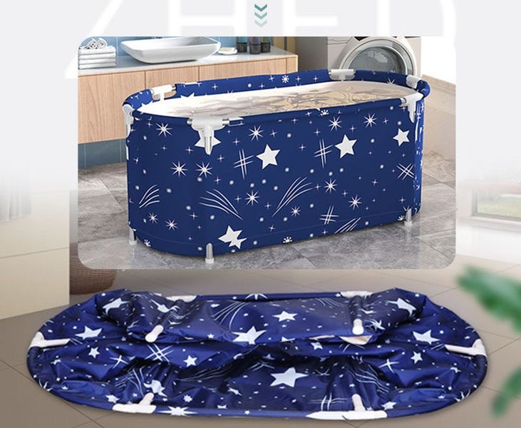 Foldable Bathtub Portable Bathtub Freestanding Japanese Soaking Bath Tub 140cm Carousel 2