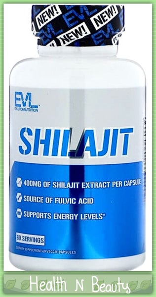 EVL SHILAJIT EXTRACT 400 MG per CAPSULE (20% FULVIC ACID) 60 CAPS - E0126 Carousel 1
