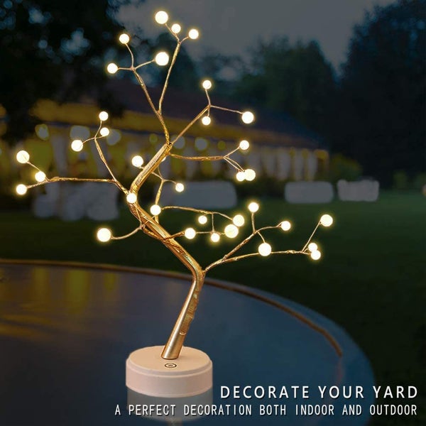 Desktop Lamp Desk Bedside Lampm, Tree Light with 36 LED Carousel 8