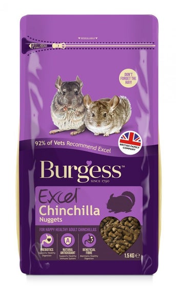 Burgess Excel Chinchilla Nuggets 1.5kg - Premium Chinchilla Pellets! Carousel 1