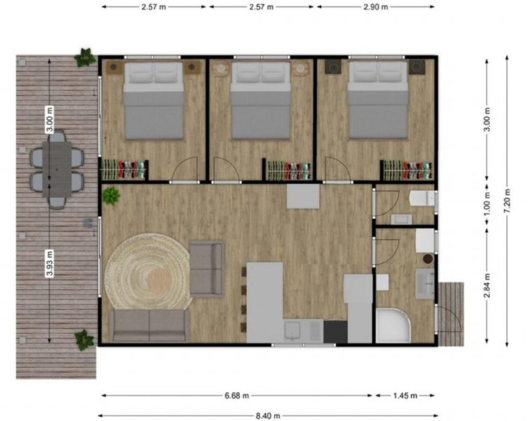 Kitset Home THREE BEDROOM Ruka Carousel 4