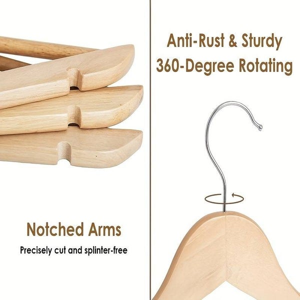 Clothes Hangers Wooden Clothes Hangers 12Pcs Carousel 2