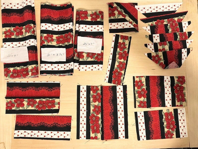 Valentine Theme Quilt Top NEW Carousel 12