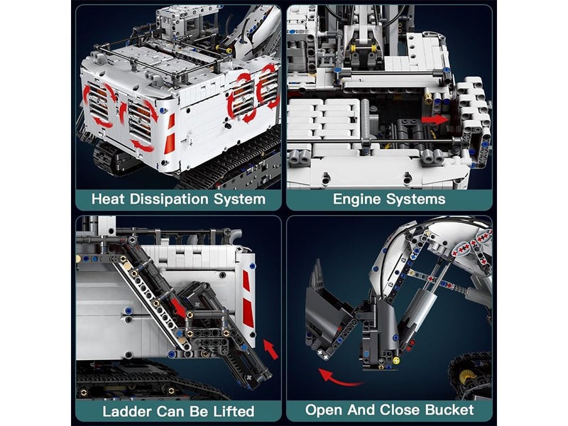 Premium Mining Excavator Kit: 4062 Pieces, 9 Motors Carousel 2