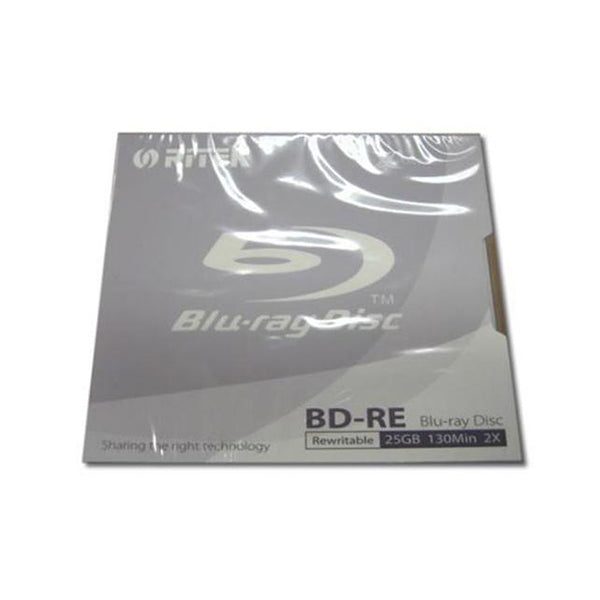 Ritek Blu-Ray BD-RE Rewritable 25GB 2X 130Min Jewel Case Carousel 1