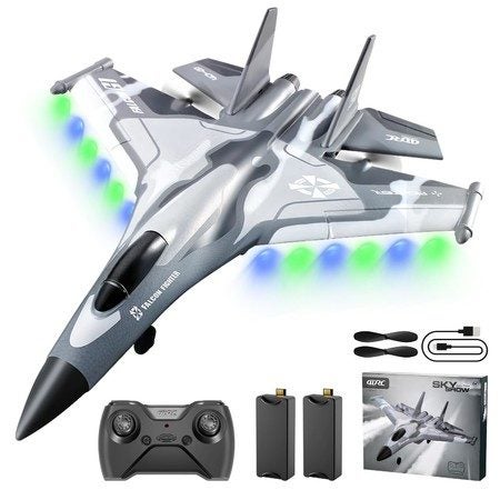 RC Plane 2.4GHz 4 Channel Remote Control Airplane Fighter Toys,Easy to Fly Chrit Carousel 1