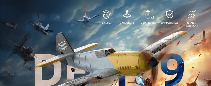 RC Plane 3 Channel Remote Control Airplane Fighter Toys,2.4GHz 6-axis Gyro Stabi Carousel 2