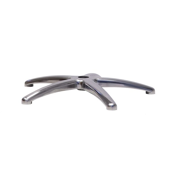 Chrome 5 Star Base With Black Castors 650Mm Dia Carousel 1