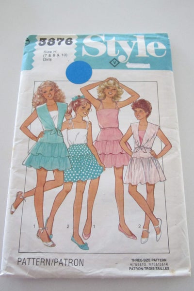 Style 3876 - Girls' Cover-up, Top & Skirt - Size : 7 - 10 Carousel 1