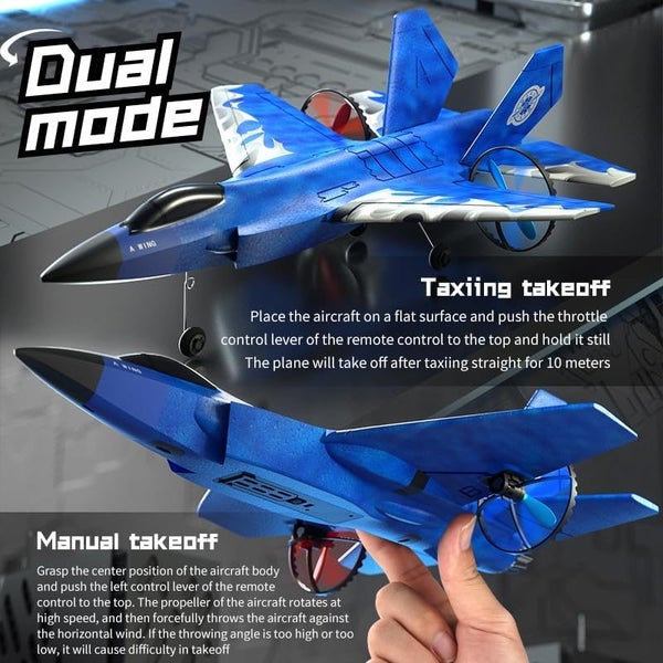 Remote Control Plane Glider Airplane EPP Foam RC Plane Toy Blue Carousel 2