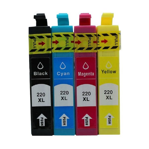 220XL Compatible Cartridge Set of 4 (Bk/C/M/Y) for Epson XP420 WF2650 WF2750 Carousel 1